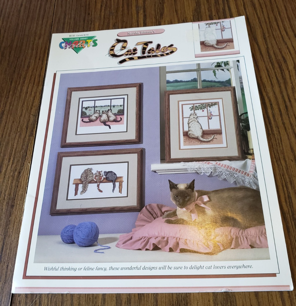 Color Charts Martha Hinson's Cat Tales Cross Stitch Patterns Booklet